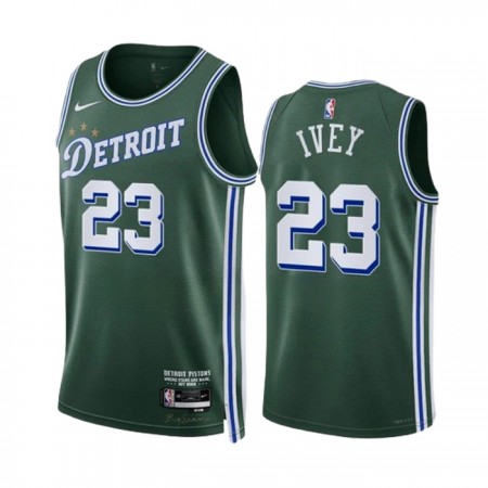 Män Detroit Pistons Tröja Jaden Ivey 23 Nike 2022-23 City Edition Grön Swingman Män Detroit Pistons Tröja Jaden Ivey 23 Nike 2022-23 City Edition Grön Swingman
